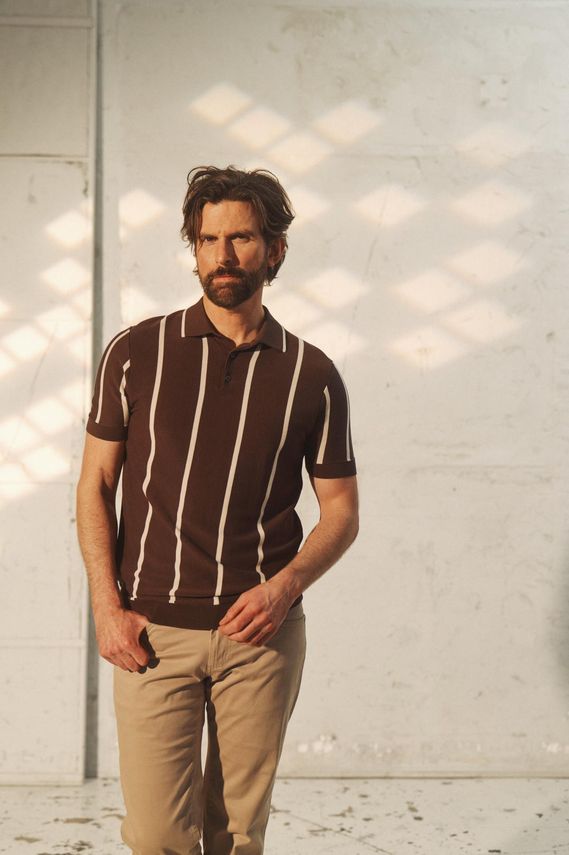 Alternative view of GILMAR KNITTED POLO SS